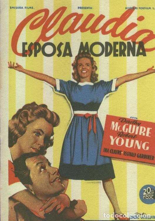 Postales: Programas de Cine: Claudia esposa moderna - Varios - Foto 1