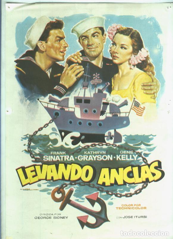 Postales: Poster ficha de cine: Levando anclas (Frank Sinatra-Gene Kelly) - Varios