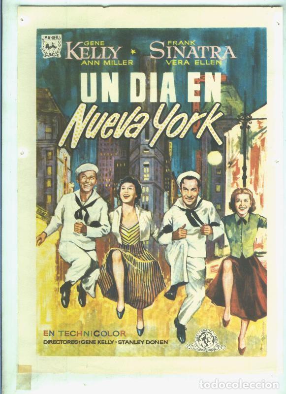 Postales: Poster ficha de cine: Un dia en Nueva York (Frank Sinatra-Gene Kelly) - Varios