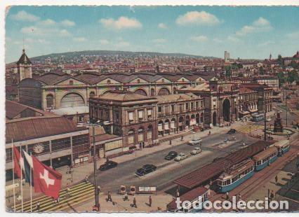 Postais: Postal E02082: Plaza de la estaci&oacute;n, Zurich, Suiza - Varios