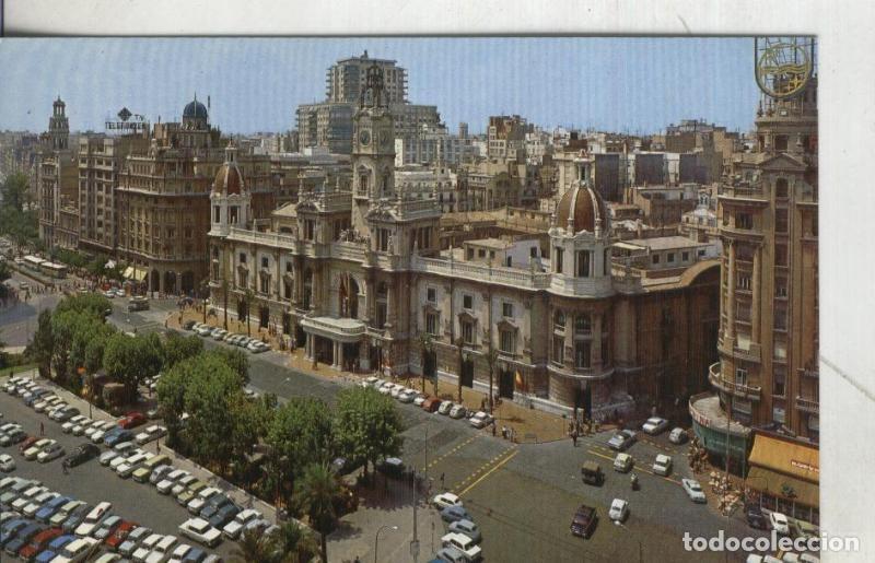 Postcards: Postal: Valencia: Plaza del Caudillo-Ayuntamiento - Varios