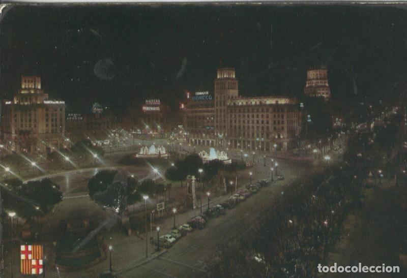 Postais: Postal 5719 : Vista noctura de la plaza de catalunya (Barcelona) - Varios