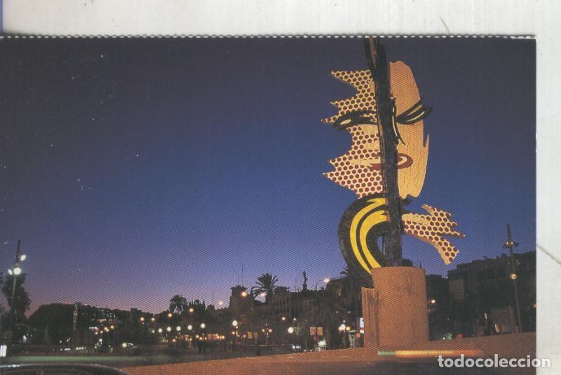 Postkarten: Postal 5503 : Escultura de Roy Lichtenstein en Paseo de Colon de Barcelona - Varios