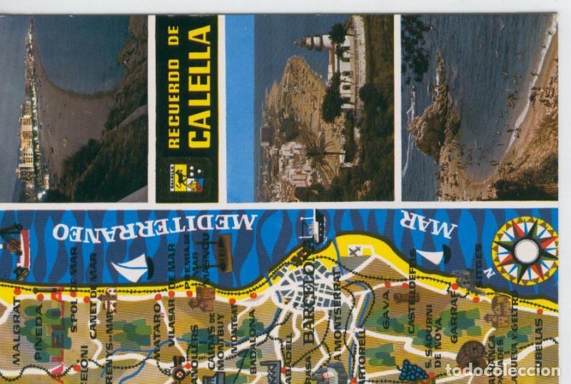 Postais: Postal 6786: Calella: vistas varias y mapa costa - Varios
