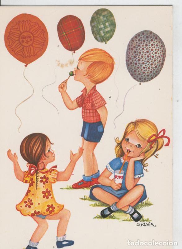 Postkarten: Postal 6890: Dibujo infantil, ilustracion de Sylvia - Varios