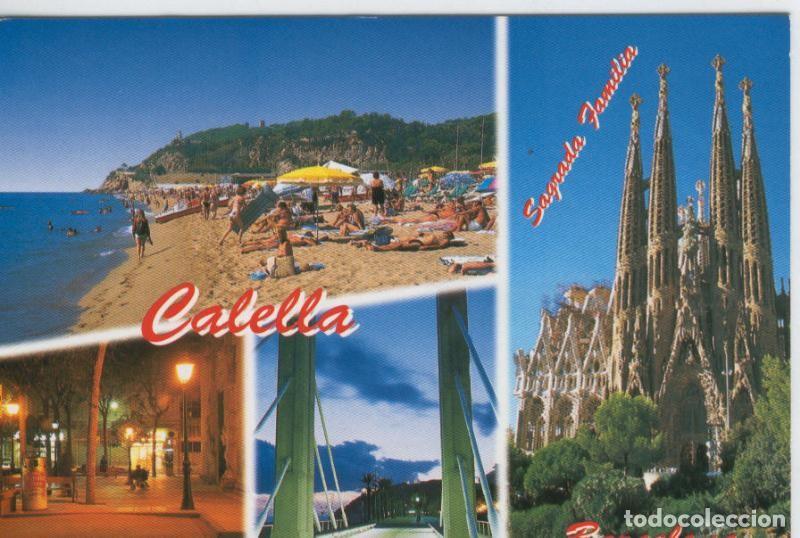 Postales: Postal 6774: Calella: vistas varias y Sagrada Familia de Barcelona - Varios