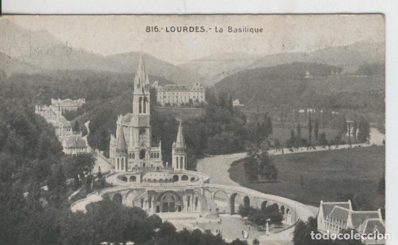 Postais: Postal B/N 0377 : Lourdes, La Basilique - Varios