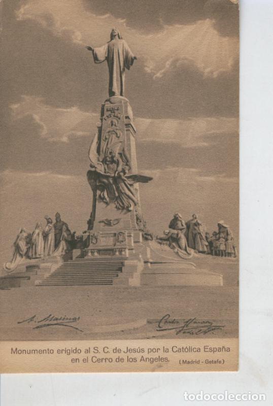 Postales: Postal B/N 0454 : Sagrado Corazon de Jesus en el Cerro de los Angeles - Varios