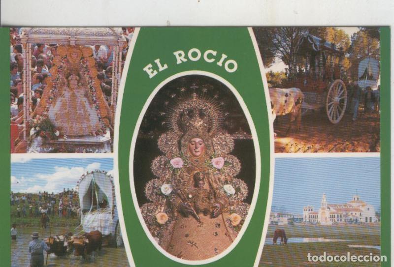 Postales: Postal 009139: El Rocio, vistas varias con la Virgen - Varios