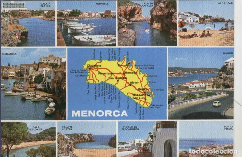 Postales: Postal 003225: Menorca: Mapa isla - Varios - Foto 1