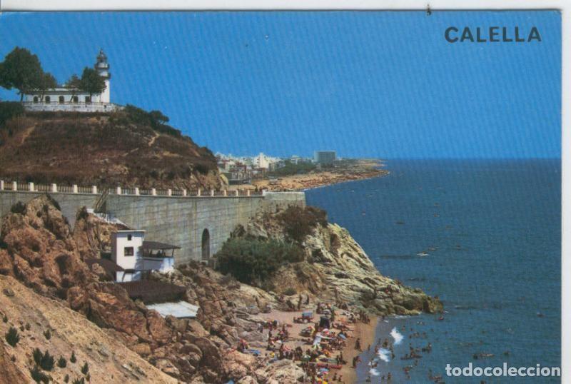 Postales: Postal 007466 : Faro y playa de Calella, Barcelona - Varios