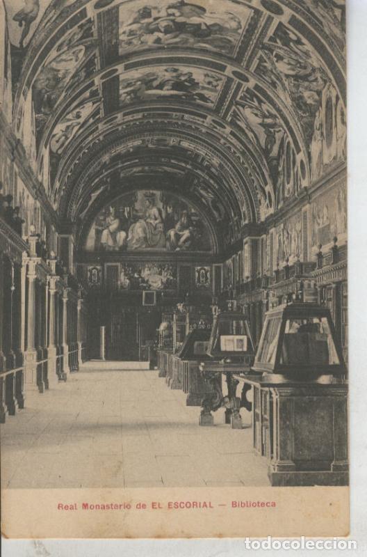 Postales: Postal 010827: Biblioteca del real monasterio de El Escorial, Madrid - Varios