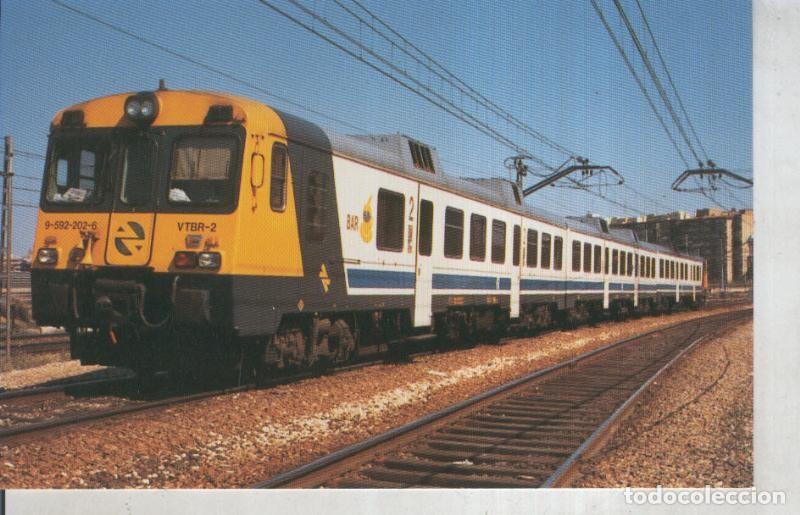 Postales: Postal 011219: Automotores diesel serie 592-001/140 en Zaragoza en 1991 - Varios