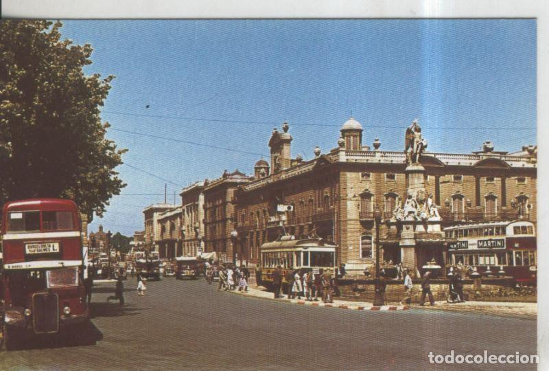 Postais: Postal 011837: Transportes Urbanos de Barcelona en Plaza Palacio en 1959 - Varios