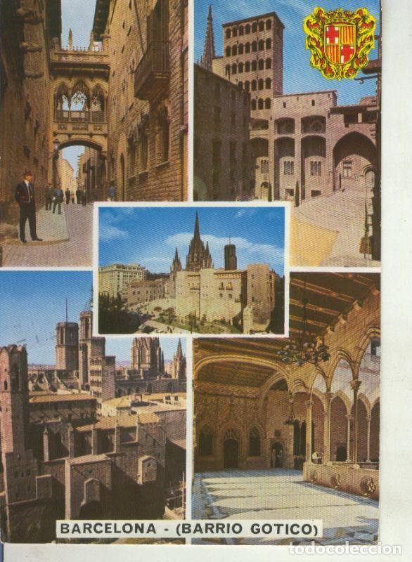 Cartes Postales: Postal 011586: Vistas varias del Barrio Gotico de Barcelona - Varios
