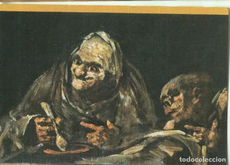 Cartoline: Postal 000408: Goya: escuela espa&ntilde;ola-Los viejos comiendo sopas - Varios