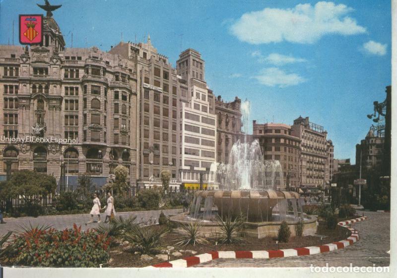 Cartes Postales: Postal 012059: Fuente de la Estacion del Norte y calle de Jativa de Valencia - Varios