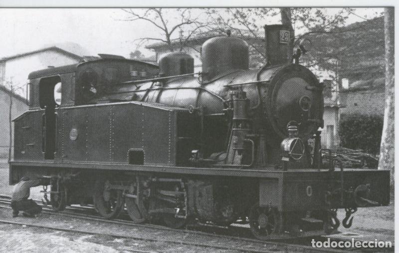 Cartoline: Postal 012388: Locomotora de vapor numero 23, estacion de Amer (Girona), a&ntilde;o 1963 - Varios