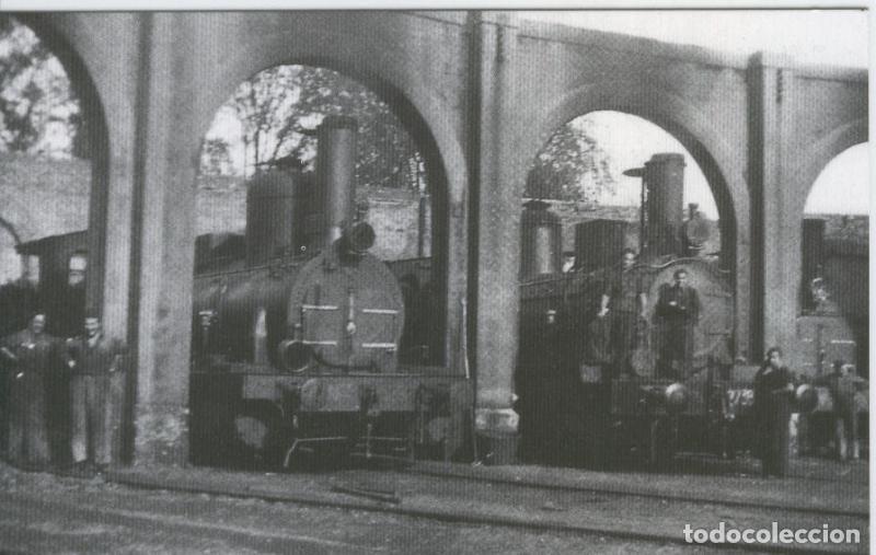 Postkarten: Postal 012195: Locomotora de Vapor, deposito Pamplona, a&ntilde;o 1944 - Varios