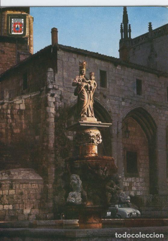 Postcards: Postal 012852: Virgen de la Fuente y plaza de Santa Maria, Burgos - Varios