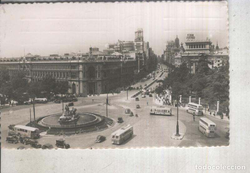 Postais: Postal 013258: Fuente de la Cibeles y calle de Alcala en Madrid - Varios