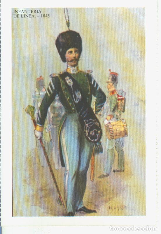 Postales: Postal 014564: Uniformes militares siglos XIX-XX: Infanteria de linea 1845 - Varios