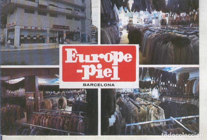 Postkarten: Postal 014796: Vista interior tienda Europe Piel en Barcelona - Varios