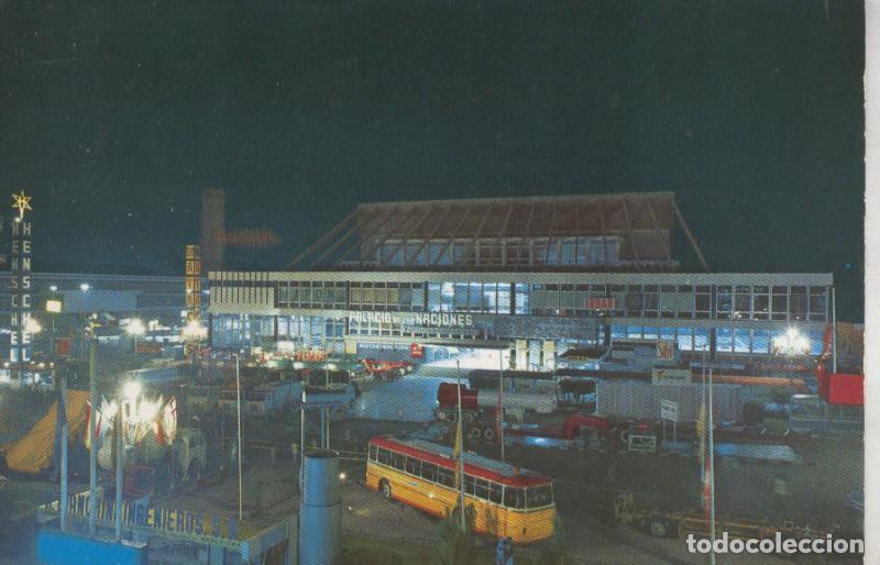Postkarten: Postal 014802: Vista nocturna del Palacio de las Naciones en la Feria Internacional de Barcelona - V