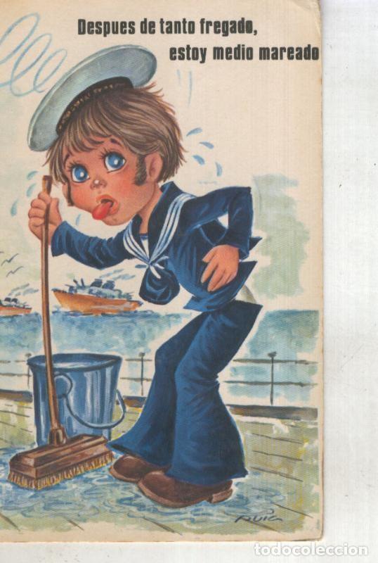 Cartoline: Postal 015056: Marinero, ilustracion de Avia - Varios