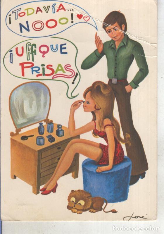 Cartoline: Postal 015245: Arreglandose para salir, ilustracion de Jose - Varios