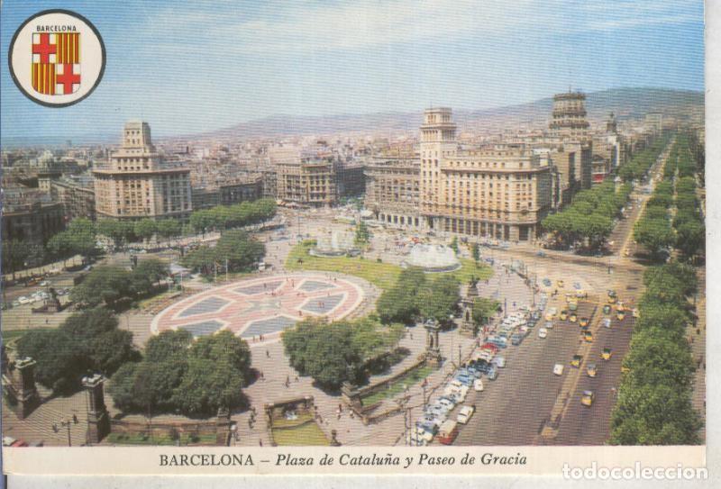 Postkarten: Postal 014778: Plaza de Catalu&ntilde;a de Barcelona con el paseo de Gracia - Varios