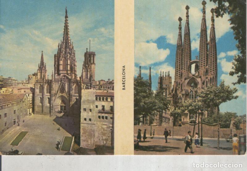 Cartes Postales: Postal 015927: La Catedral y la Sagrada Familia en Barcelona - Varios