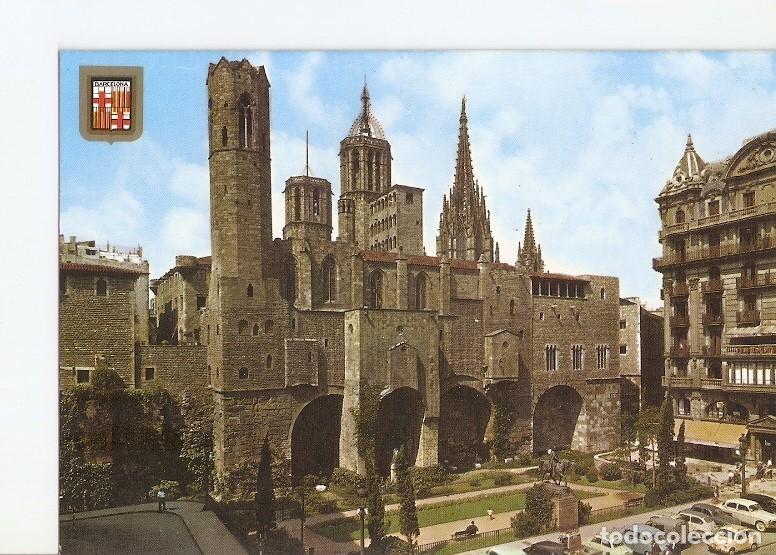 Cartoline: Postal 020709 : Barri Gotic. Pla&ccedil;a Berenguer El Grand - Barcelona - Varios
