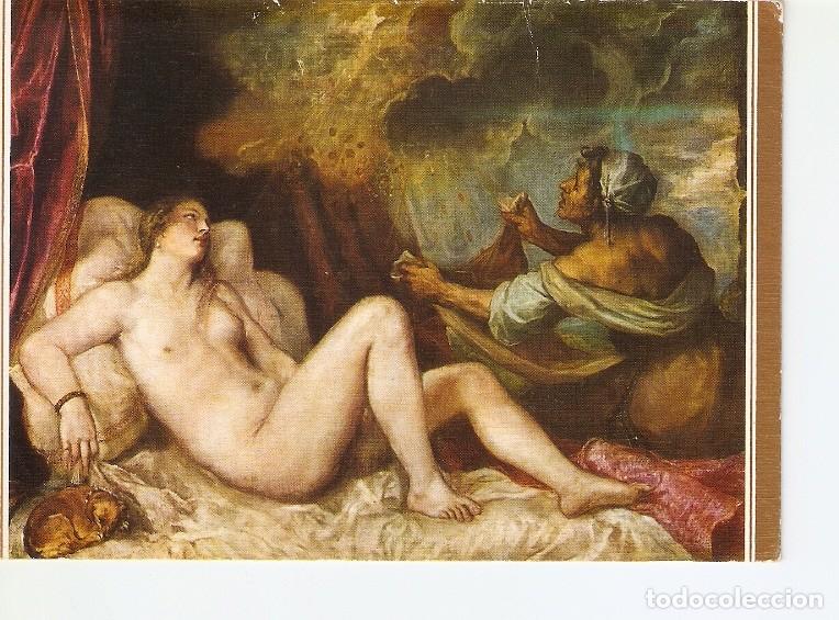 Postkarten: Postal 021346 : Danae receiving the Golden Rain, Tiziano - Varios
