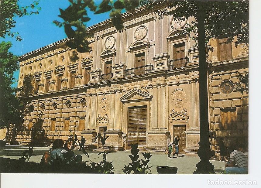 Postcards: Postal 026578 : Granada. Alhambra. Fachada principal Palacio de Carlos V - Varios