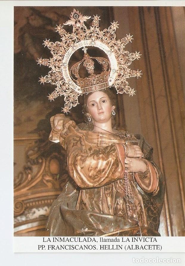 Postcards: Postal 026701 : La inmaculada, llamada La Invicta, PP. Franciscanos, Hellin (Albacete) - Varios