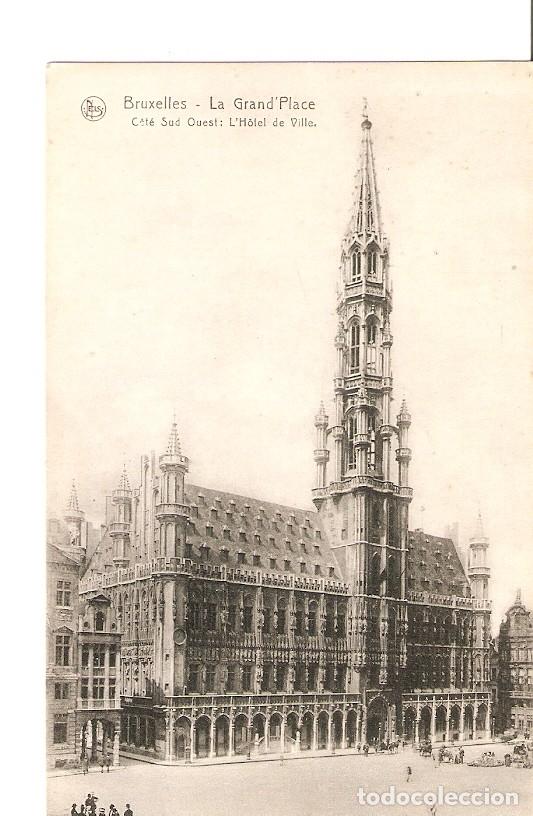 Postais: Postal 027278 : Bruxelles - La Grand Place. Cafe Sud Ouest: LH&ocirc;tel de Ville - Varios