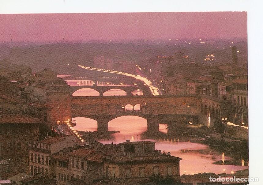 Cartoline: Postal 027595 : Firenze, Arno by night - Varios