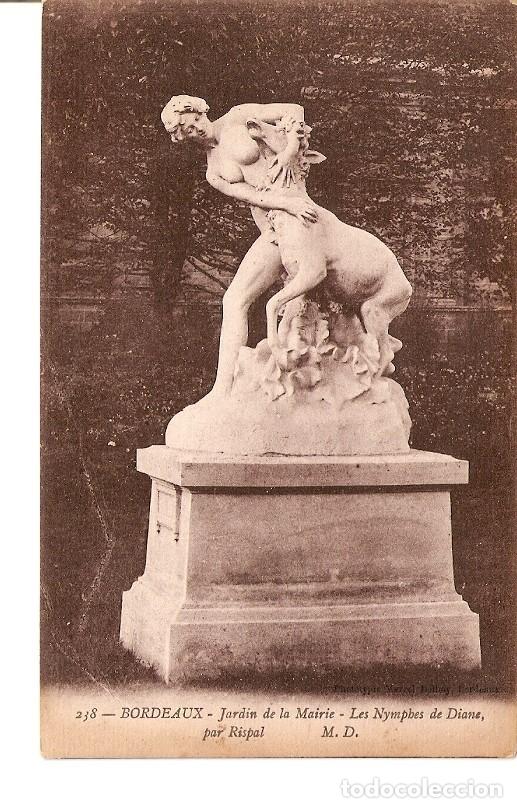 Postcards: Postal 027629 : Bordeaux - Jardin de la Mairie - Les Nymphes de Diane, par Rispal - Varios