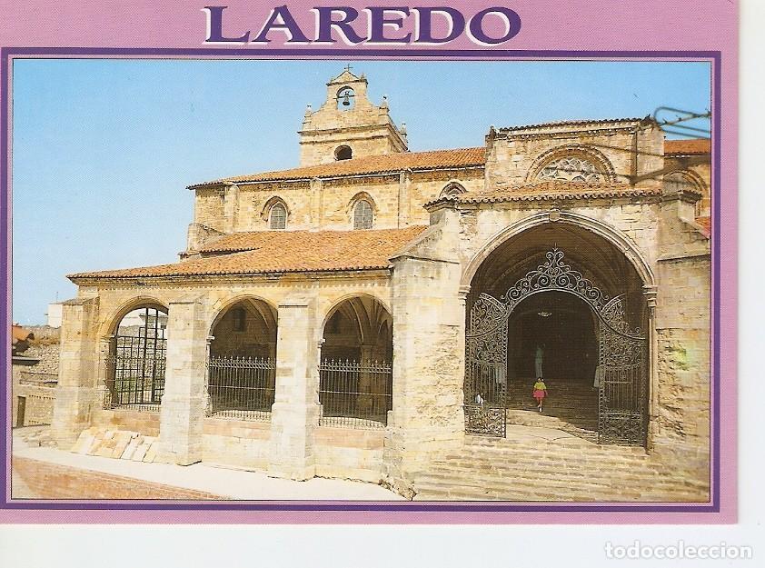 Postales: Postal 028297 : Laredo (Cantabria), iglesia Santa Maria de la Asuncion - Varios