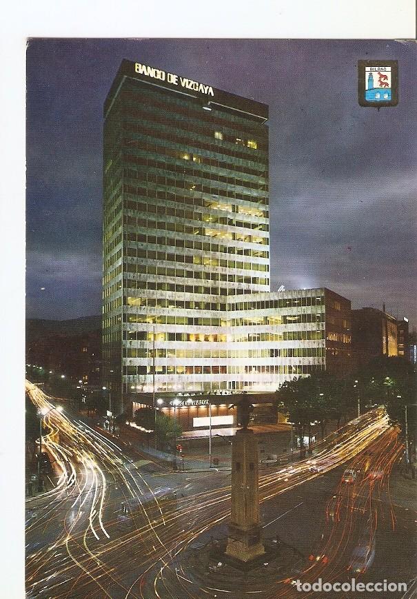 Postales: Postal 029132 : Bilbao. Plaza de Espa&ntilde;a y Edificio del Banco de Vizcaya - Varios