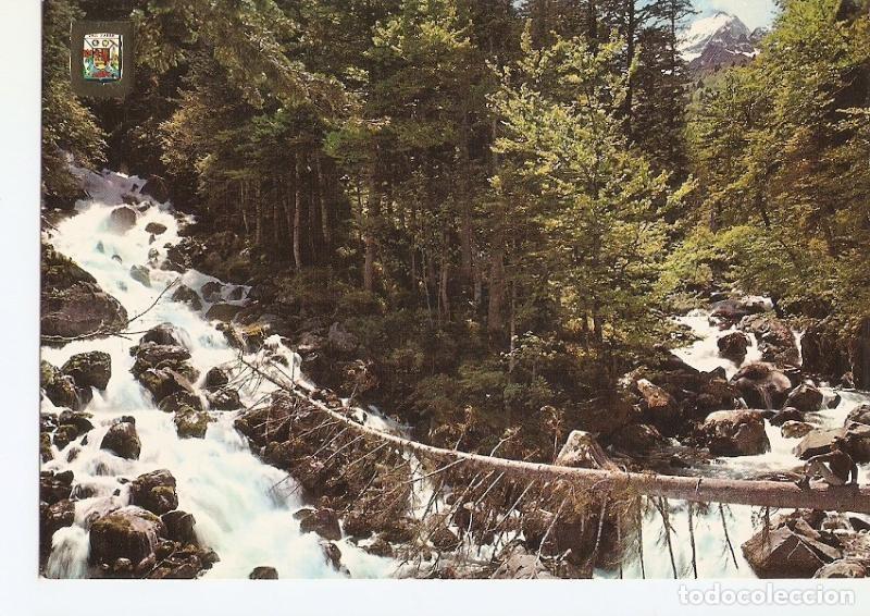 Postkarten: Postal 028465 : Pirineu Catal&agrave; (Lleida), Vall dAran. Artiga de Lin. Cascades Ulls del Joeu - Varios