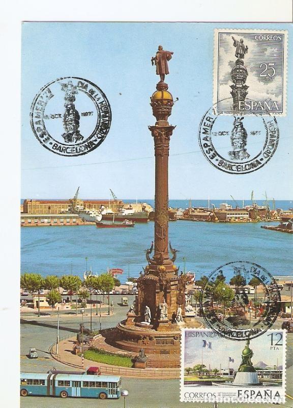Postais: Postal 028264 : Monumento a Colon, Barcelona - Varios