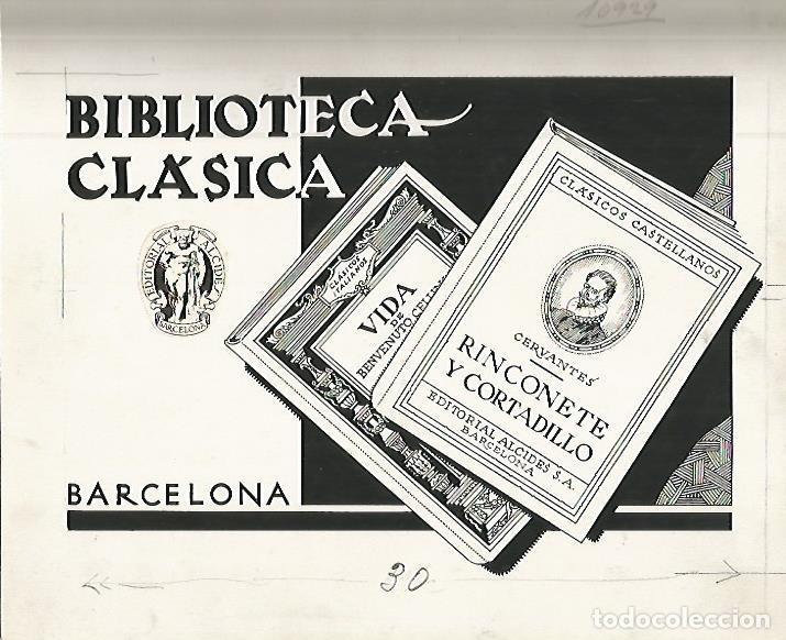 Cartoline: DIBUJO 3650: BOCETO EN TINTA NEGRA PARA LA BIBLIOTECA CLASICA - Varios