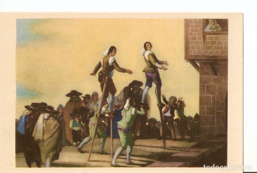 Postales: Postal 025279 : Pintura. Los zancos de Goya. Museo del Prado - Varios