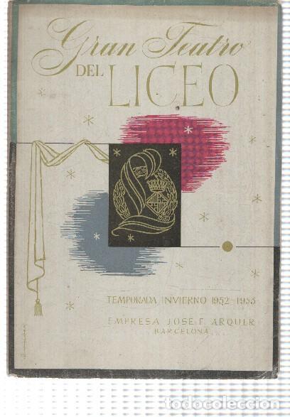 Postkarten: Gran Teatro del Liceo temporada invierno 1952-1953: Los maestros cantores de Nuremberg - Varios