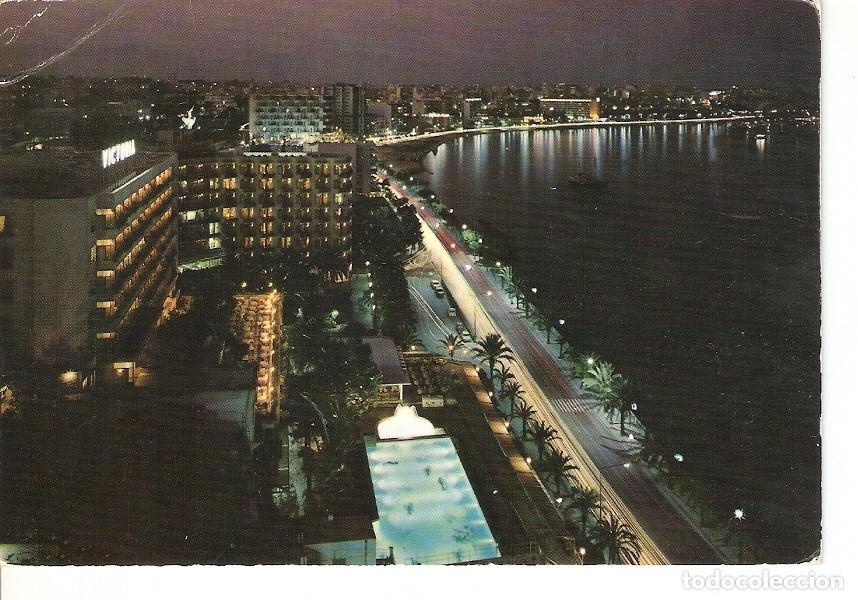 Postkarten: Postal 025664 : Vista nocturna del paseo Maritimo. Mallorca (Baleares - Espa&ntilde;a) - Varios
