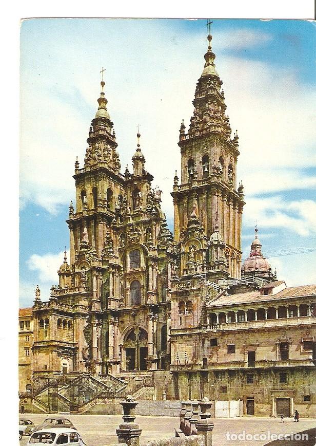 Postales: Postal 026156 : Fachada del Obradoiro (Siglo XVII). Catedral de Santiago de Compostela - Varios