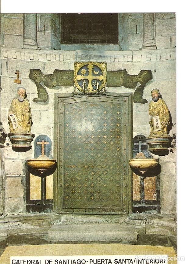 Postales: Postal 029827 : Santiago Compostela. Catedral interior. Puerta Santa - Varios