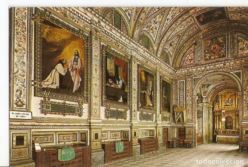 Postales: Postal 029580 : Guadalupe. Sacristia decorada con lienzos de Zurbaran (s. XVII) - Varios